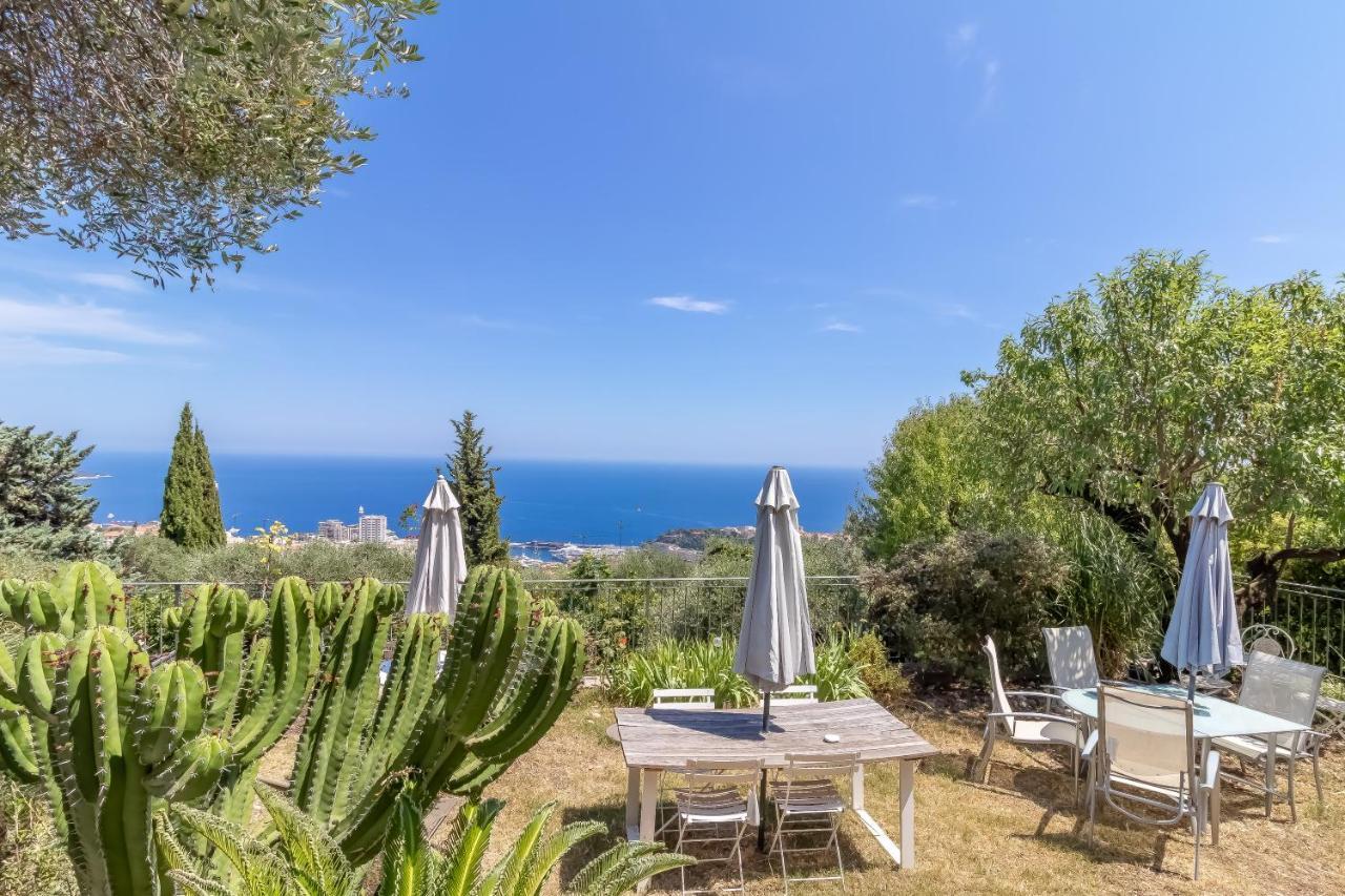 Le Mas D'Angeline, Vue Mer, Jardin Commun, Parking, Voiture Requise, 10 Min En Voiture De Monaco, Route Etroite, Pente Raide, Croisement Limite, Sea View, Shared Garden, Parking, Car Required, 10 Min Drive From Monaco, Narrow Steep Road, Limited Pass Beausoleil Luaran gambar