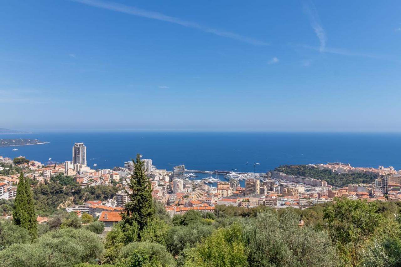 Le Mas D'Angeline, Vue Mer, Jardin Commun, Parking, Voiture Requise, 10 Min En Voiture De Monaco, Route Etroite, Pente Raide, Croisement Limite, Sea View, Shared Garden, Parking, Car Required, 10 Min Drive From Monaco, Narrow Steep Road, Limited Pass Beausoleil Luaran gambar